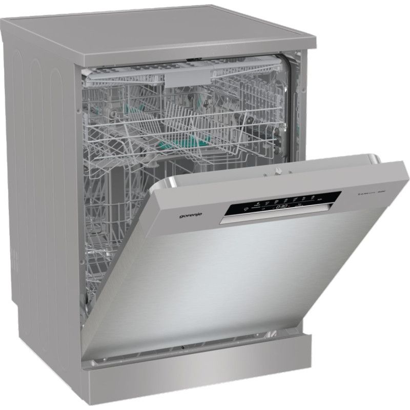 Gorenje Посудомийна машина, 16компл., A++, 60см, дисплей, 3 кошика, AquaStop, сірий