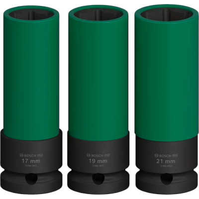 Bosch Набір ударних торцевих головок Professional Extra Deep 3шт 1/2" 85мм