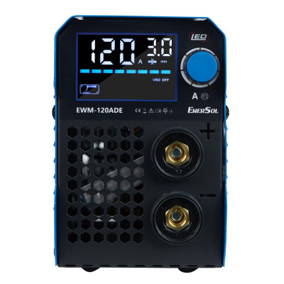 EnerSol Зварювальний апарат інверторний EWM-120ADE 20-120А 5.1кВт 160-260В 2.9кг