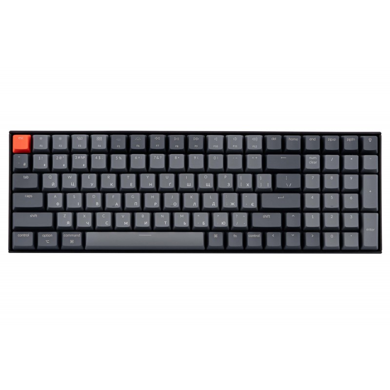 Keychron Клавіатура механічна K4 100Key, Gateron G PRO Blue, BT/USB-A, EN/UKR, RGB, Black