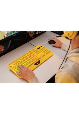 2E Gaming Клавіатура мембранна KG315 110key, USB-A, EN/UA, RGB, жовтий