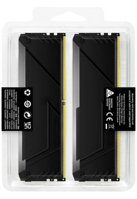 Kingston Пам'ять ПК DDR4 32GB KIT (16GBx2) 2666 FURY Beast RGB