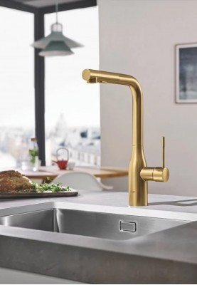 Grohe Змішувач для кухні Essence, довж.виливу - 204мм, поворотний/витяжний, 1важіль, матовий прохолодний схід сонця