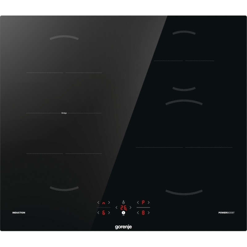 Gorenje Варильна поверхня індукційна, 60см, PowerBoost, TouchControl, поєднання конфорок, чорний