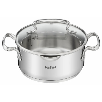 Tefal Кастрюля DUETTO+, 2л, з кришкою, нержавіюча сталь, скло