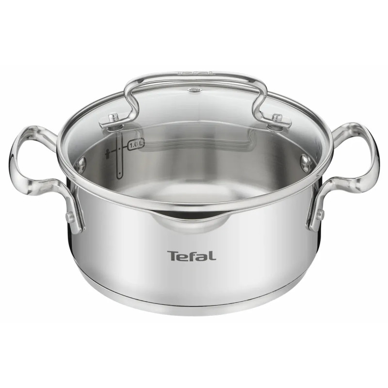 Tefal Каструля DUETTO+, 2л, з кришкою, нержавюча сталь, скло