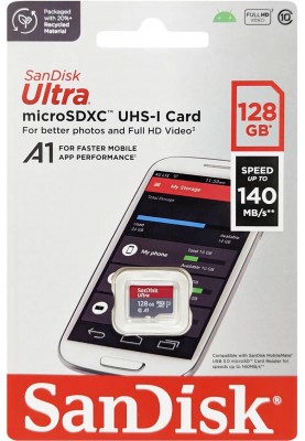 SanDisk Карта пам'яті microSD 128GB C10 UHS-I R150MB/s Ultra