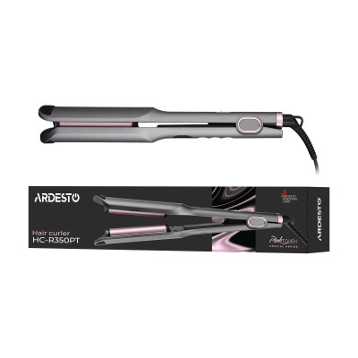 ARDESTO Плойка для створення локонів Pink Touch, 55Вт, 100-200C, кераміка, сірий+рожевий