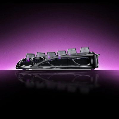 GravaStar Клавіатура механічна Mercury V75 Lite 75keys, Blackcore, USB-A, Transparent Black