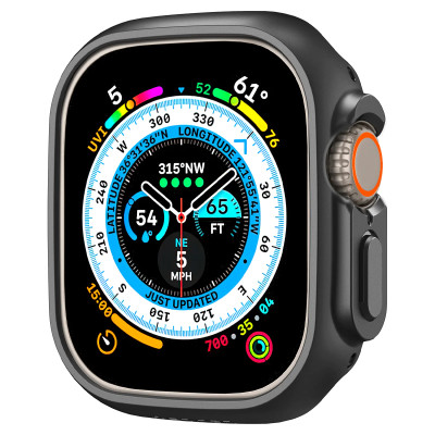 Spigen Чохол-накладка для Apple Watch Ultra (49mm) Thin Fit, Black