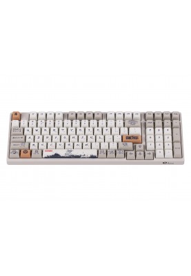 Akko Клавіатура механічна 3098S One Piece Calligraphy 98Key, CS Jelly White, USB-A, Hot-swappable, EN/UKR, RGB, Сірий