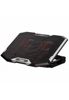 2E Gaming Підставка для ноутбука CPG-004, до 15.6", 2xUSB-A, LCD/phone holder, RGB, чорний