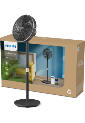 Philips Вентилятор Philips підлоговий Series 3000, 40см, 48Вт, керування через смартфон, регулювання висоти, чорний
