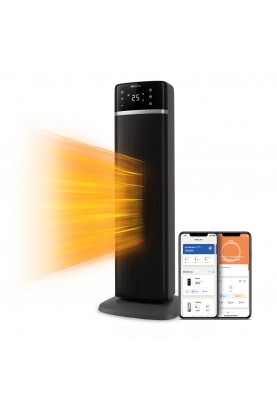 Philips Тепловентилятор 5000 Series, 20м2, 2000Вт, електр. упр-ня, 58 х 19.6 х 21.2см, керамічний, дисплей, Wi-Fi, чорний