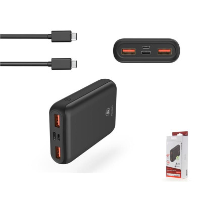 HAMA Портативний зарядний пристрій Power Bank PD 10HD 10000 mAh Anthracite