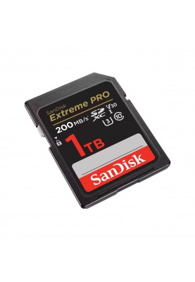 SanDisk Карта пам'яті SD 1TB C10 UHS-I U3 R200/W140MB/s Extreme Pro V30
