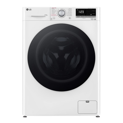 LG Прально-сушильна машина фронтальна, 9(5)кг, 1200, А, 48см, дисплей, пара, інвертор, білий