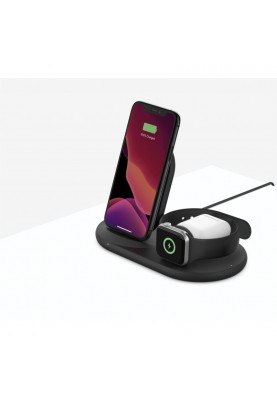 Belkin 3-in-1 Wireless Pad/Stand/Apple Watch[Зарядний пристрій бездротовий 3в1 iPhone/Watch/AirPods, чорний]