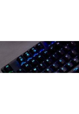 HyperX Клавіатура Alloy Origins Aqua USB RGB PBT ENG/RU, Black