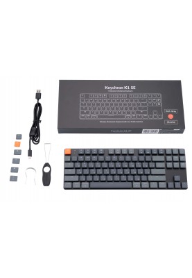 Keychron Клавіатура K1SE 87 Key Optical Red RGB Hot-Swap WL UA Black