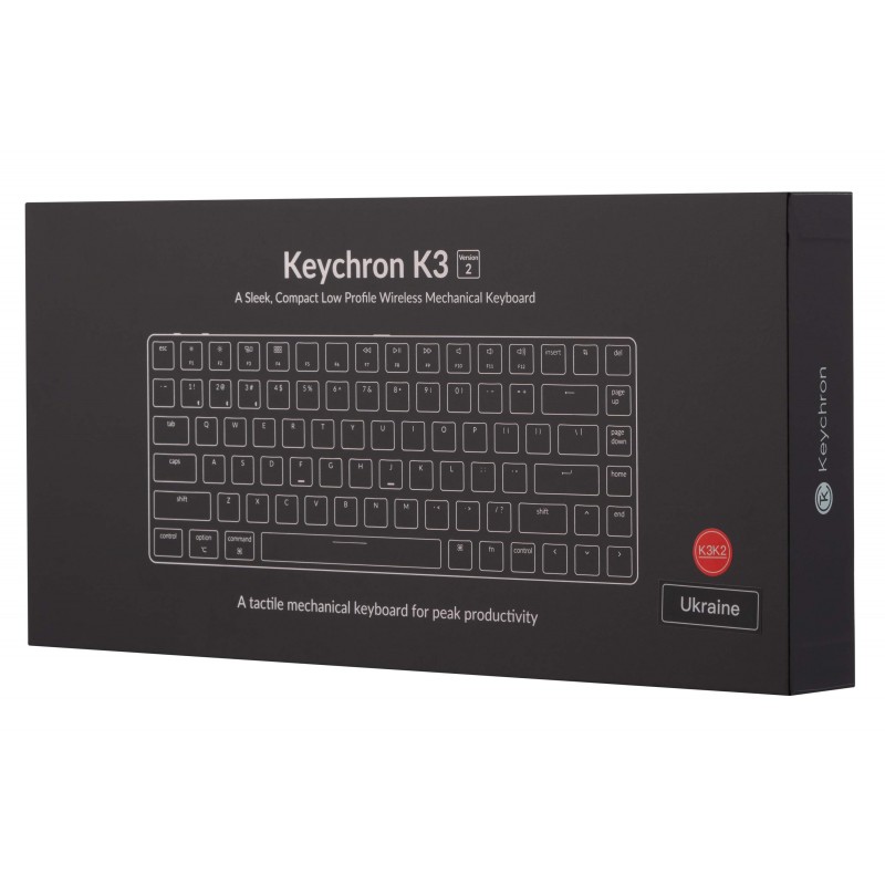 Keychron Клавіатура K3 84 Key Gateron Red WL UA White