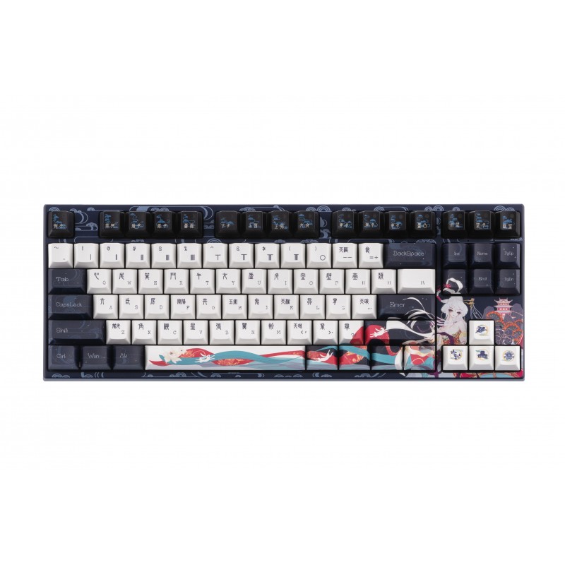 Varmilo Клавіатура механічна VPE87 Chang'e 87Key, K-Prestige Light, BT/WL/USB-A, EN, White Led, Синій