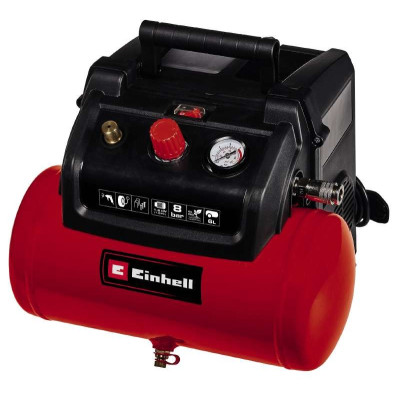 Einhell Компресор повітряний безмасляний TC-AC 190/6/8 OF, 1200Вт, 6л, 190л/хв, 8бар, 8.9кг