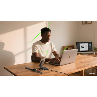 Belkin Зарядне бездротовий пристрій Belkin UltraCharge 2-in-1 Foldable Magnetic Charging 25Вт, чорний