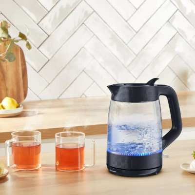 Tefal Електрочайник Tefal Morning Glass Kettle, 1.7л, скло, з підсвіткою, чорний