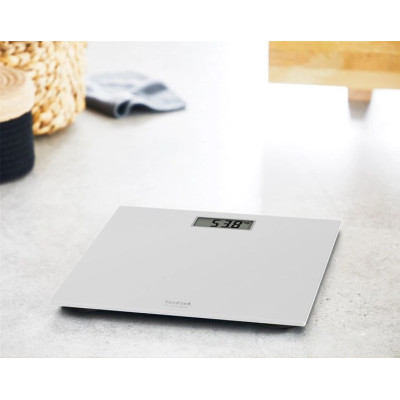 Tefal Ваги підлогові Premiss, 150кг, CR2032x1 в комплекті, скло, білий