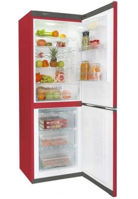 SNAIGE Холодильник з нижн. мороз., 185x60х65, холод.відд.-214л, мороз.відд.-88л, 2дв., A++, ST, червоний