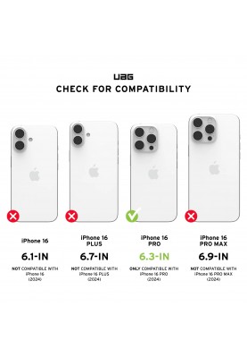 UAG Чохол для iPhone 16 Pro, Plasma XTE MagSafe, Ash/Titanium