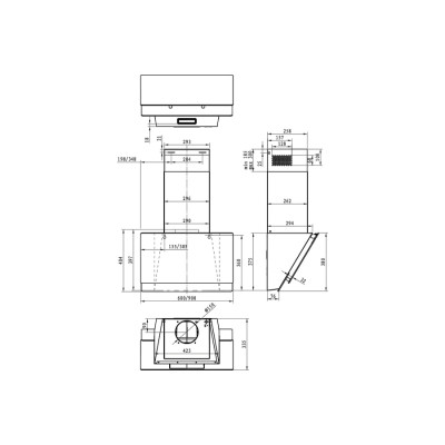 Gorenje Витяжка нахила, 60см, 639м.куб/рік, чорний Gorenje Витяжка нахила, 60см, 639м.куб/рік, чорний