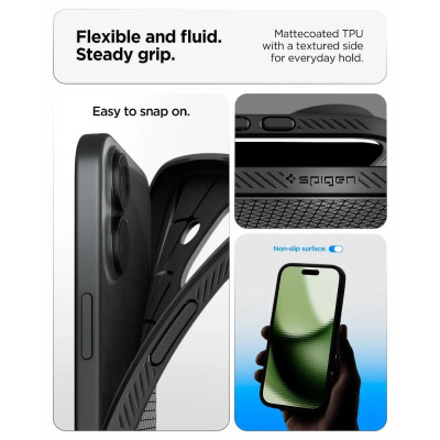 Spigen Чохол Spigen для iPhone 17, Liquid Air, Matte Black