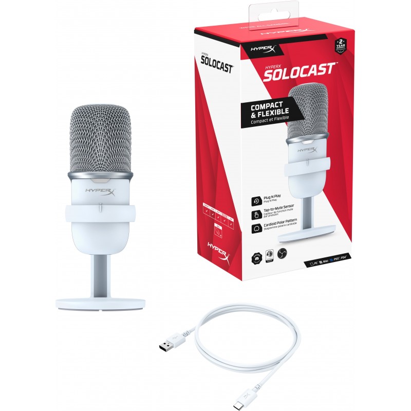 HyperX Мікрофон SoloCast, White