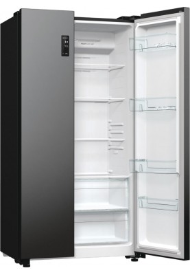 Gorenje Холодильник SBS 179х67х92см, 2 двері, 356(191)л, А++, NF+, Інв., Зона св-ті, Зовн. Диспл, чорний