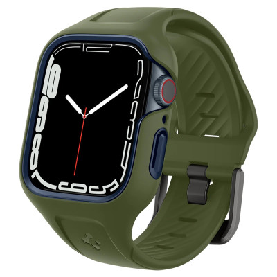 Spigen Чохол та ремінець 2в1 для Apple Watch 45mm Liquid Air Pro, Moss Green