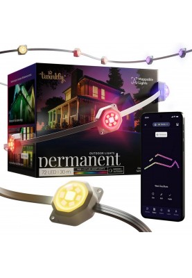 Twinkly Гірлянда Smart LED Twinkly Permanent Light RGB 72 IP65 кабель білий