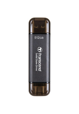 Transcend Портативний SSD Transcend 512GB USB 3.1 Gen 2 Type-A + Type-C ESD310 Чорний
