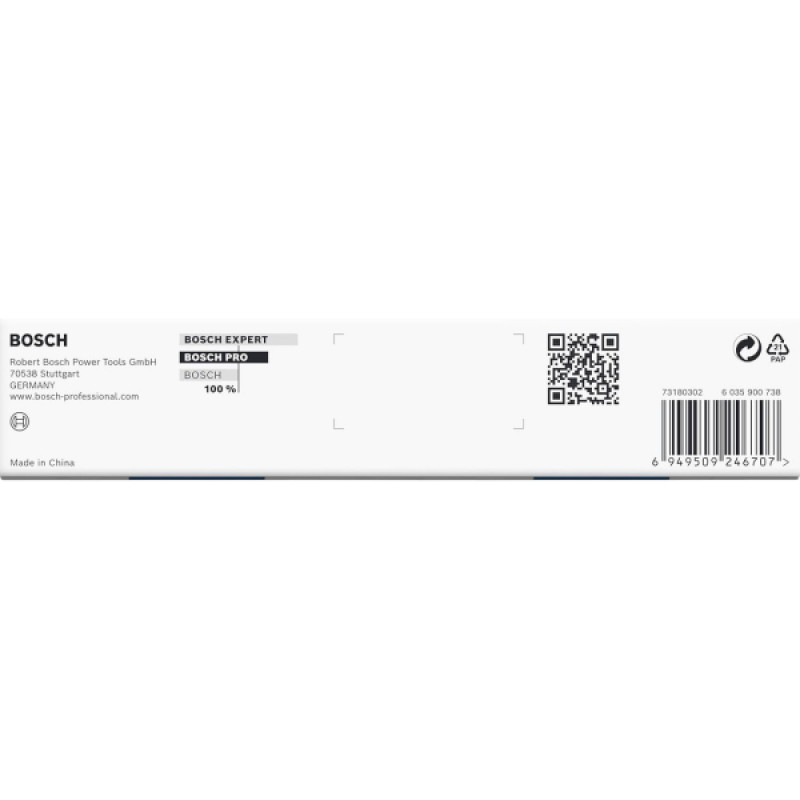 Bosch Набір ударних торцевих головок Professional Standart 9шт 1/4" 25мм