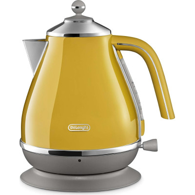 Delonghi Електрочайник DeLonghi Icona Capitals, 1.7л, нержавіюча сталь, жовтий