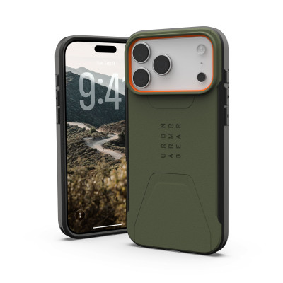 UAG Чохол для iPhone 17 Pro Max, Civilian MagSafe, Olive/Orange