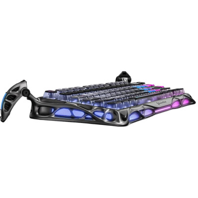GravaStar Клавіатура механічна GravaStar K1 Pro 80keys, GravaStar x Kailh Speedy Mint, BT/WL/USB, cyberpunk