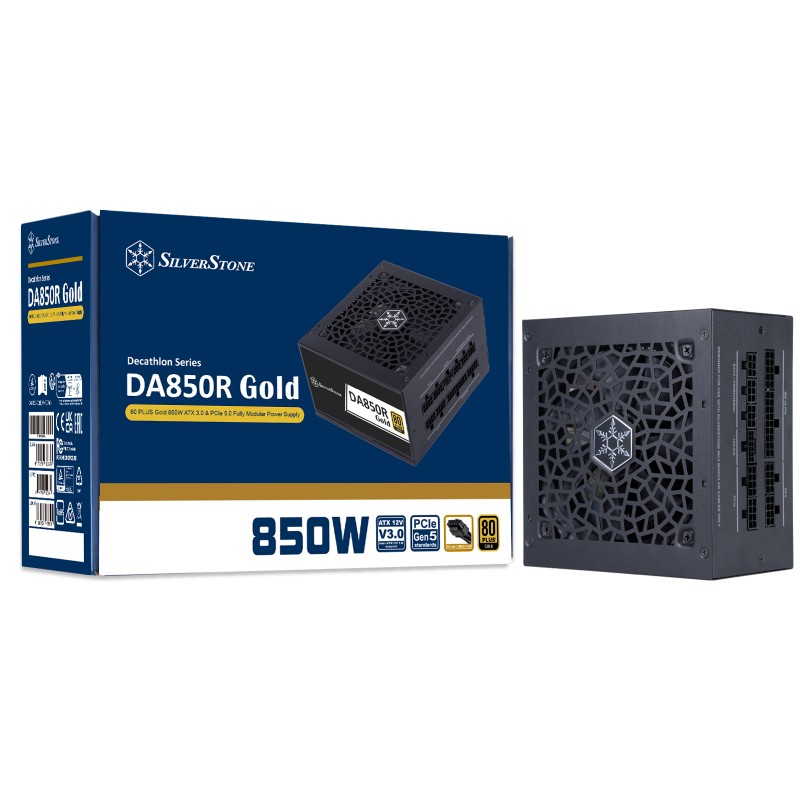 SilverStone Блок живлення Decathlon (850W), >89%, 80+ Gold, Fully Modular