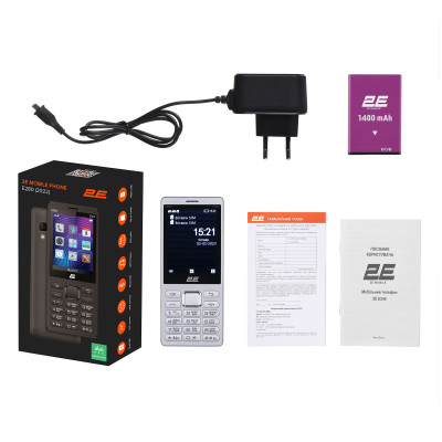 2E Мобільний телефон E280 2022 Dual SIM Silver