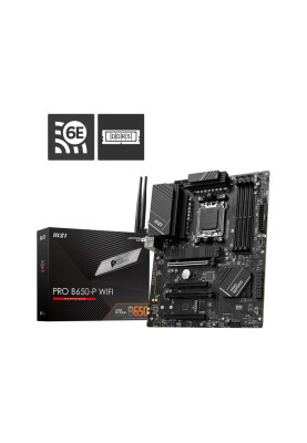 MSI Материнська плата PRO B650-S WIFI sAM5 B650 4xDDR5 M.2 HDMI DP WiFi BT ATX