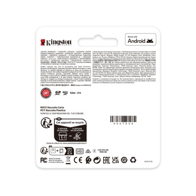 Kingston Карта пам'яті Kingston SD 256GB C10 UHS-I U3 V30 R200/W160MB/s