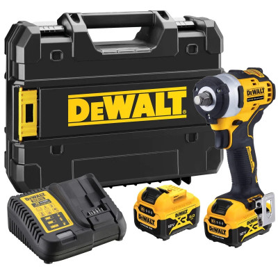 DeWALT Гайковерт ударний акумуляторний DeWALT XR Li-Ion 12В акб 2х5А·год 338Нм 2850об/хв 3250уд/хв 1/2" кейс TSTAK, ЗП 1кг