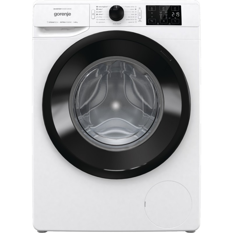 Gorenje Пральна машина фронтальна, 8кг, 1400, A+++, 55см, дисплей, пара, інвертор, білий