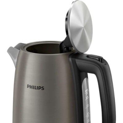 Philips Електрочайник Viva Collection, 1.7л, Strix, метал, чорно-мідний